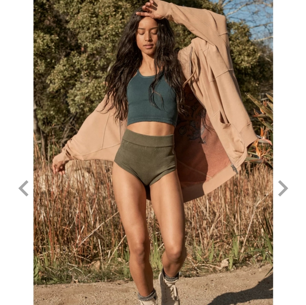 Free People Dusty Rose Hoodie with Blue Embroidered Back - Picture 5 of 11